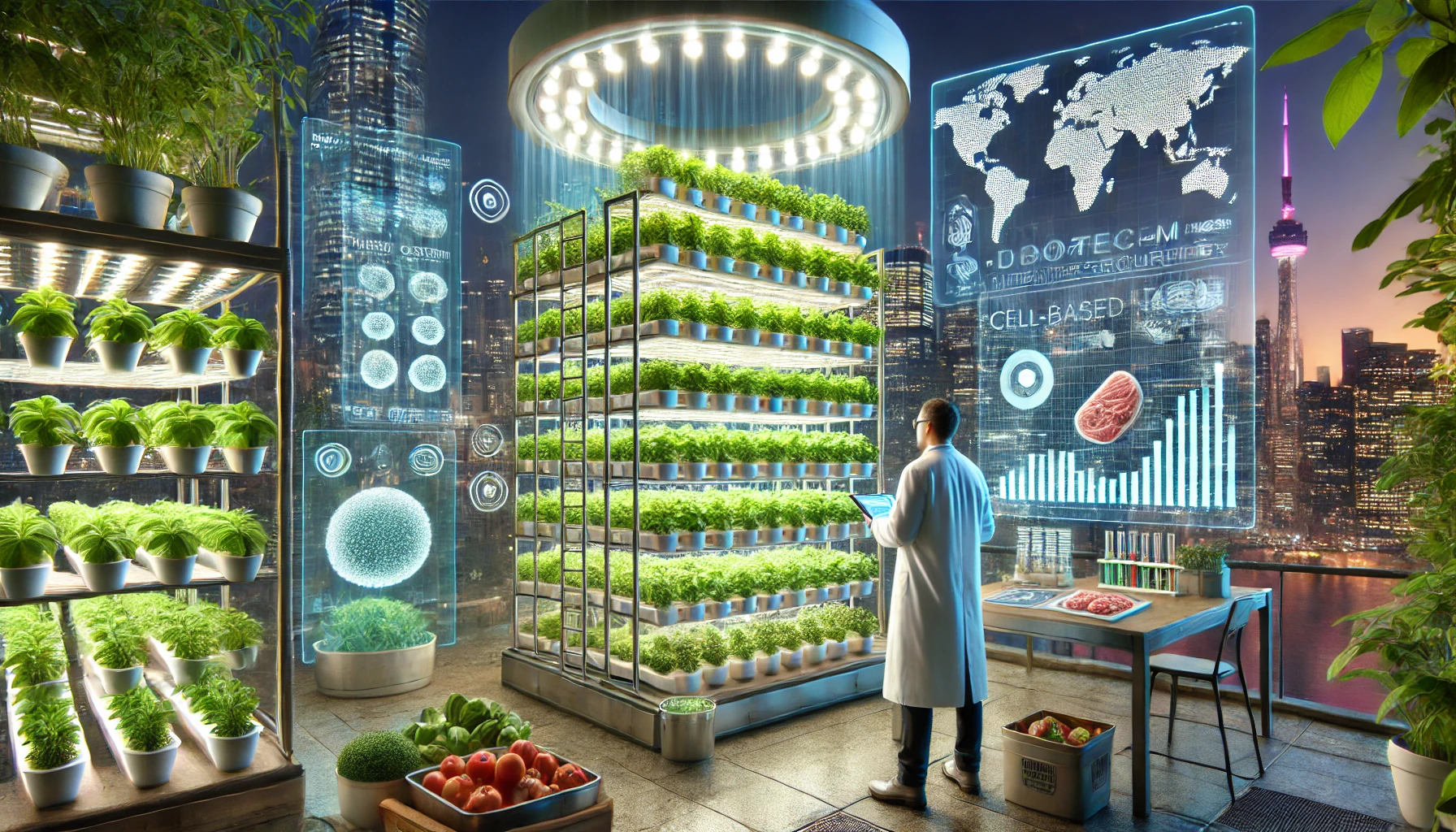 Biotech Innovations for Food Security: How Cell-Based Agriculture and Vertical Farming are Revolutionizing Urban Food Systems